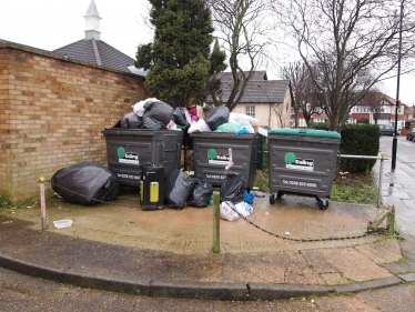 Cotswold court where these bins weren't collected for 3 weeks. 