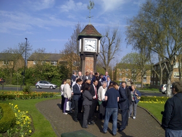 Cllr Harris and residents in Northolt